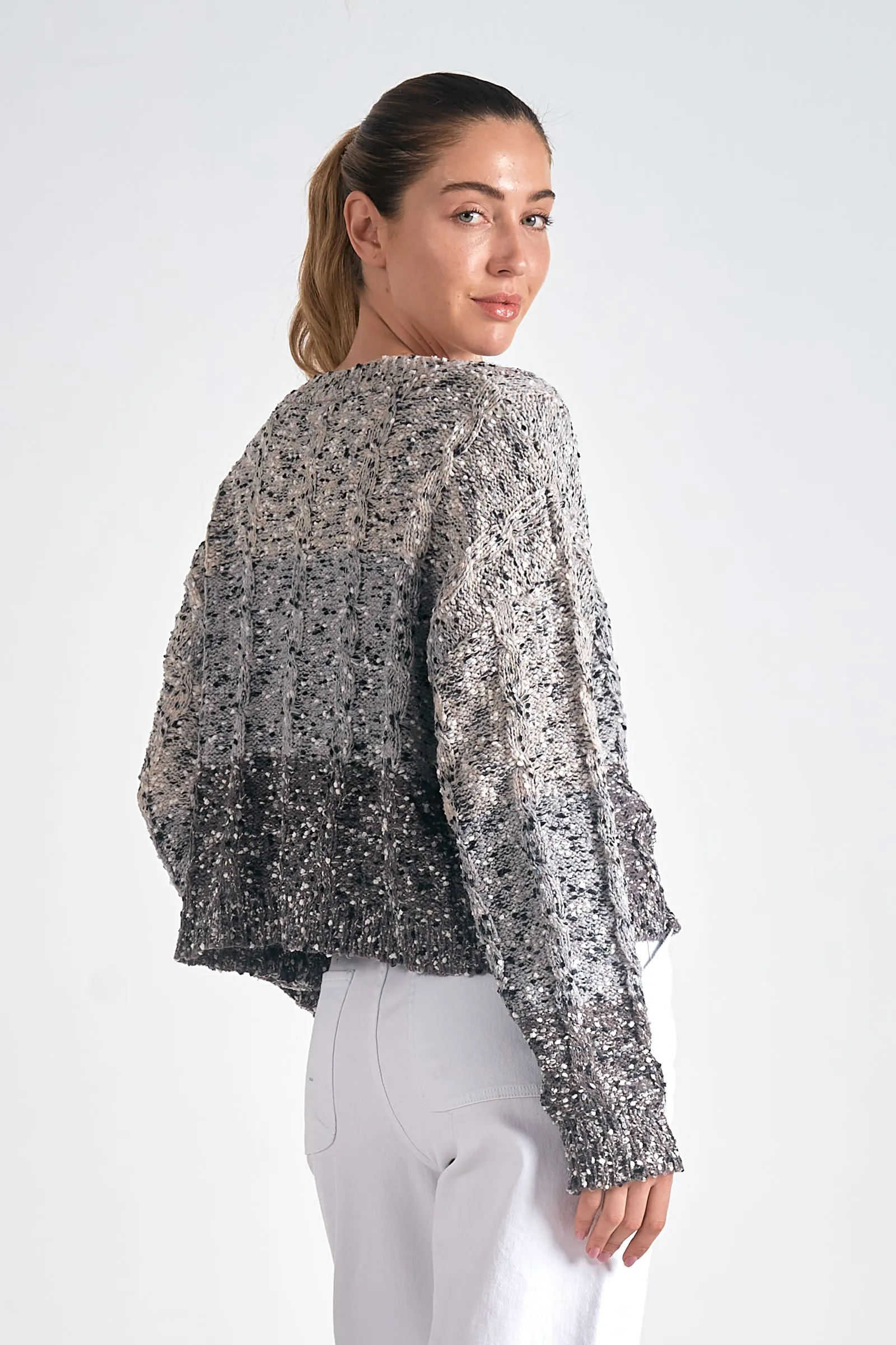 The Tanae Ombre Button Front Cardigan