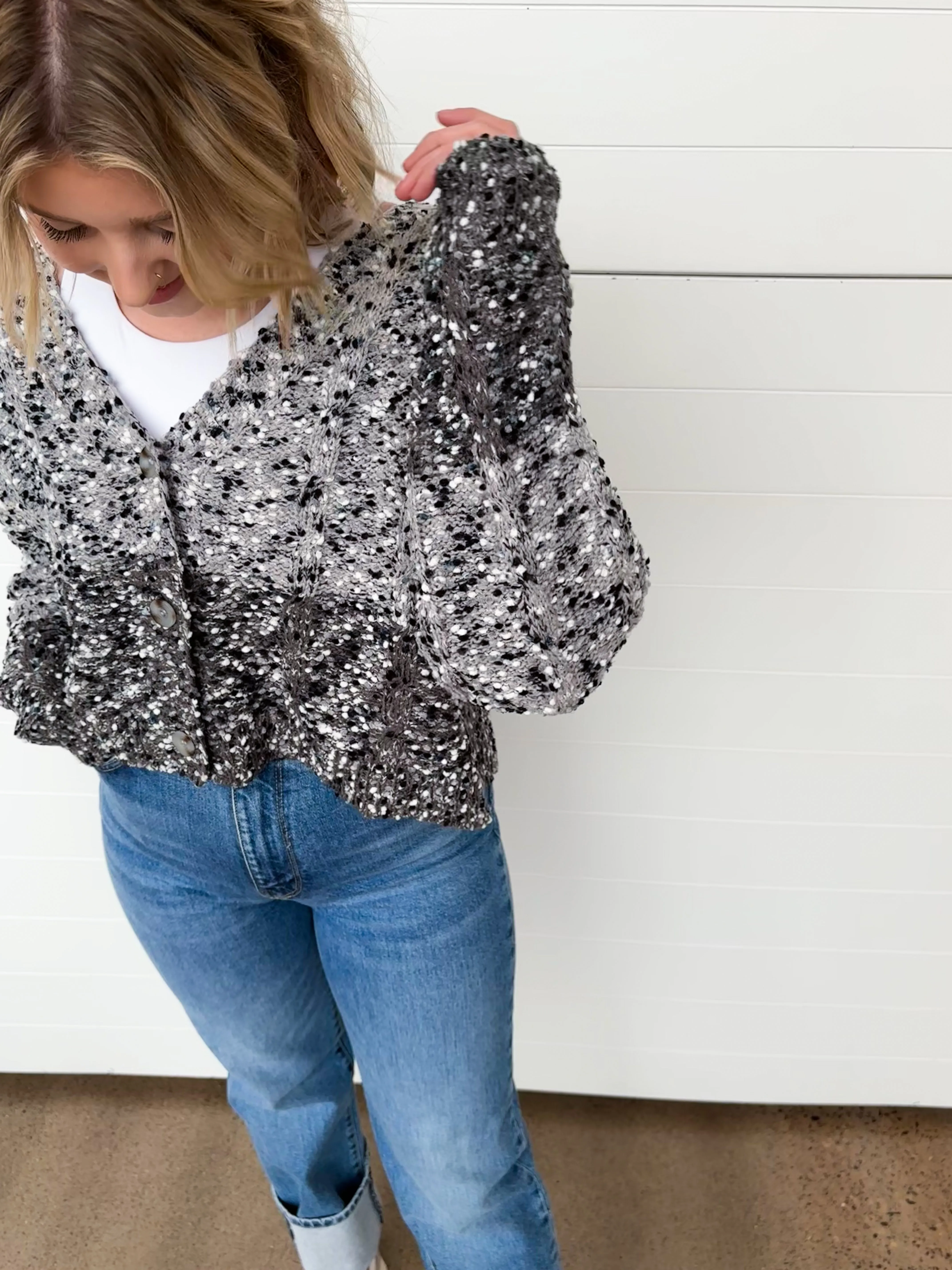The Tanae Ombre Button Front Cardigan