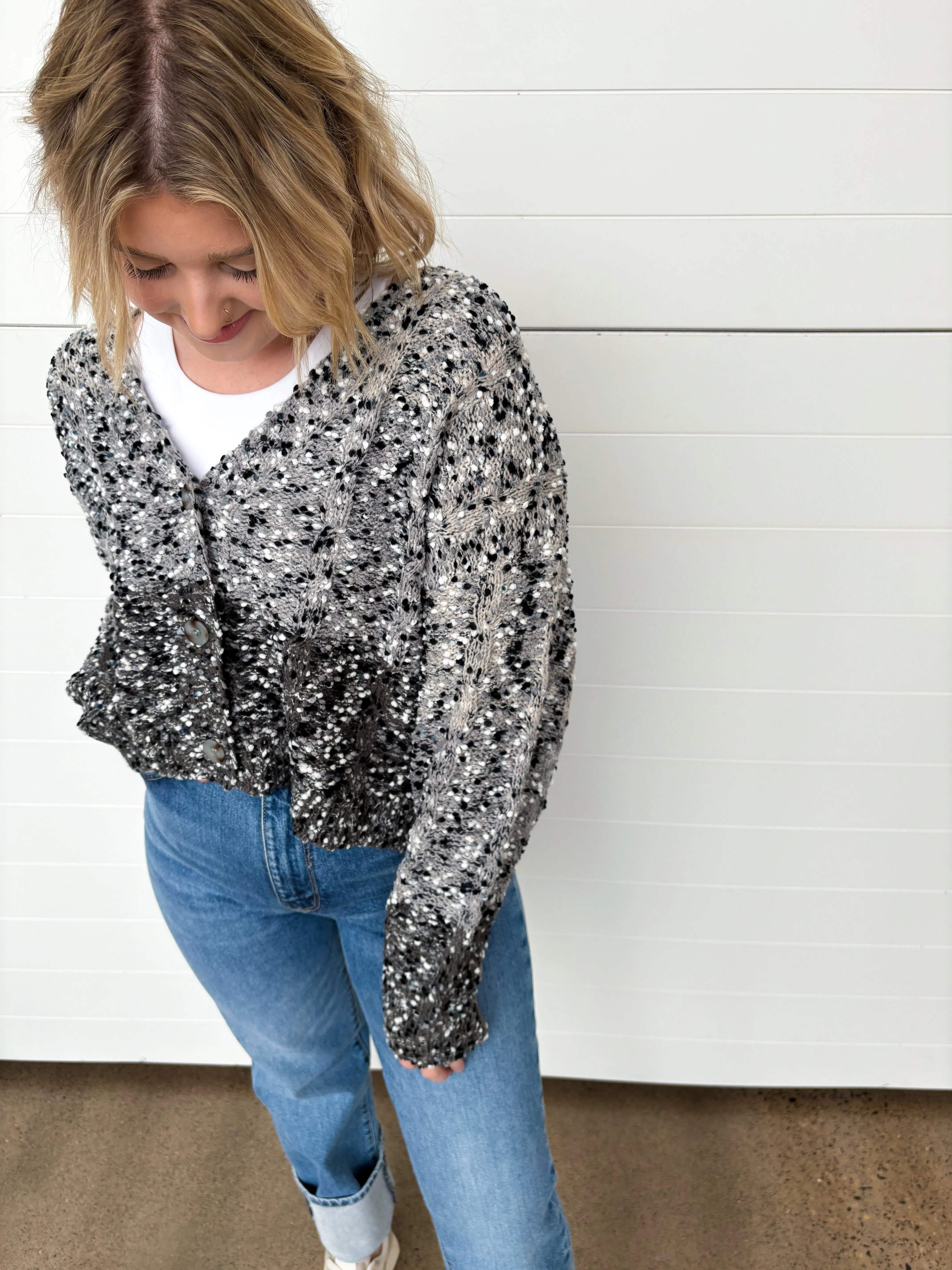 The Tanae Ombre Button Front Cardigan