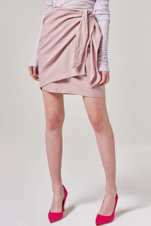Tie Front Wrap Mini Skirt