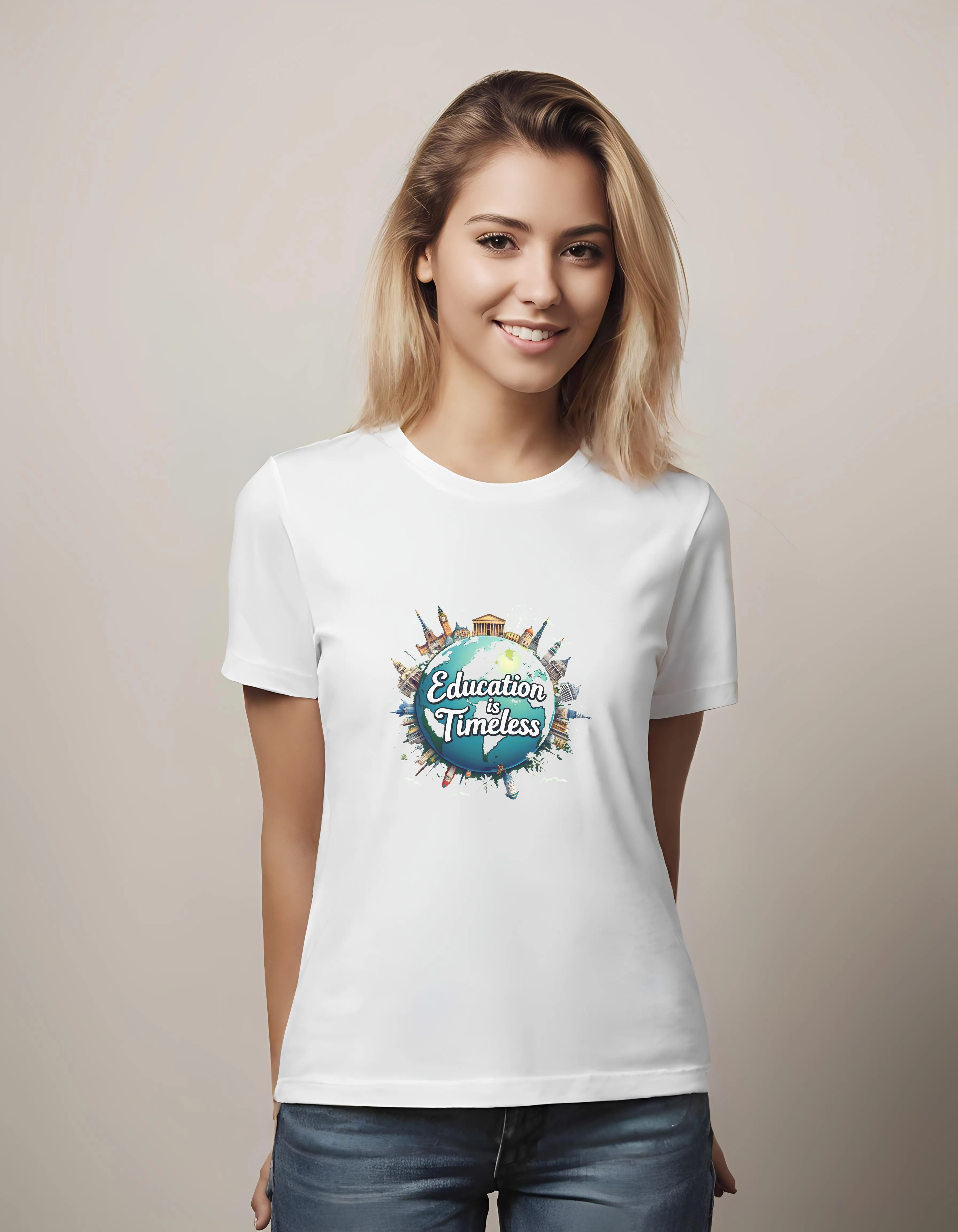 Timeless Education Globe Design | Classic T-Shirt (Unisex)