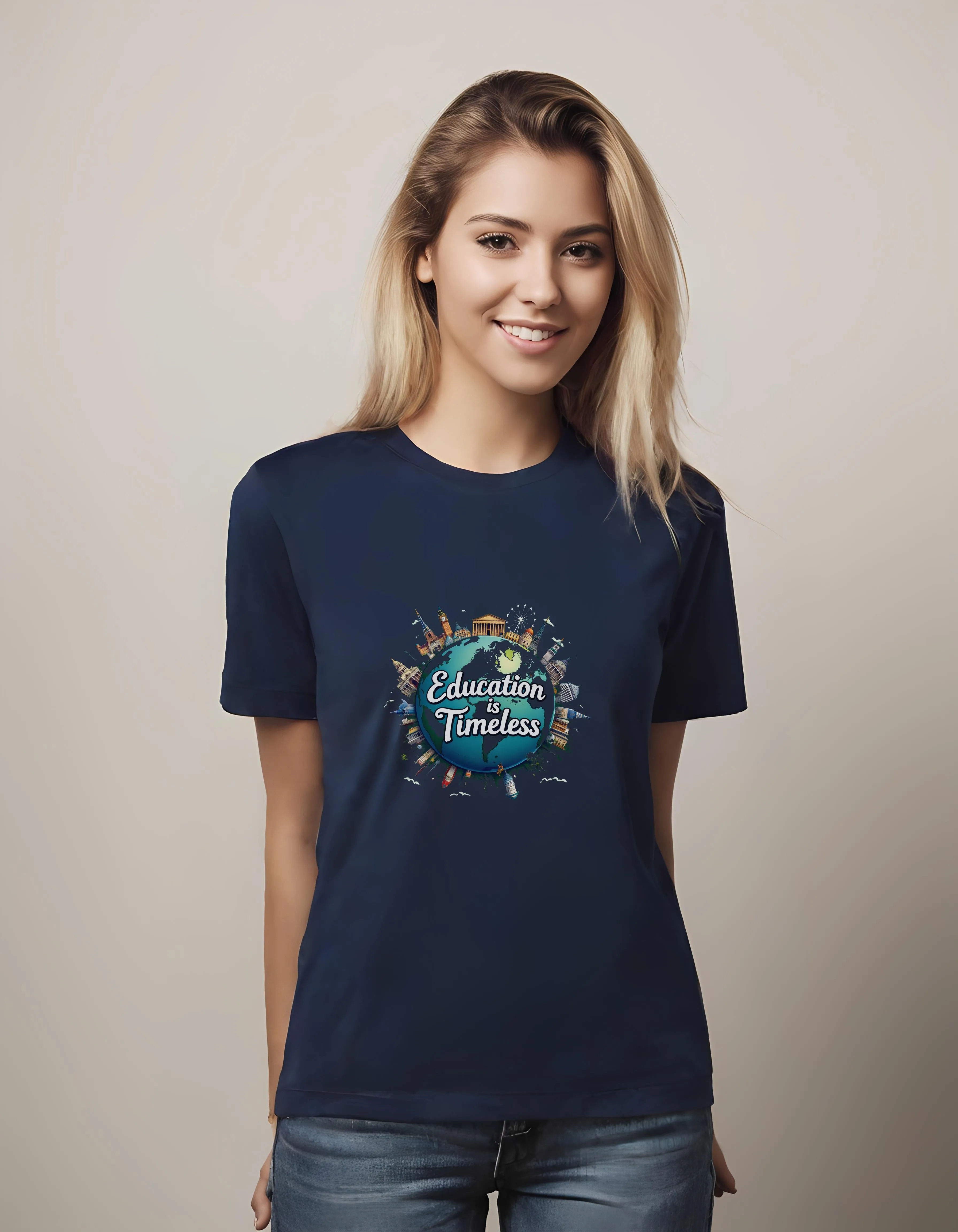 Timeless Education Globe Design | Classic T-Shirt (Unisex)