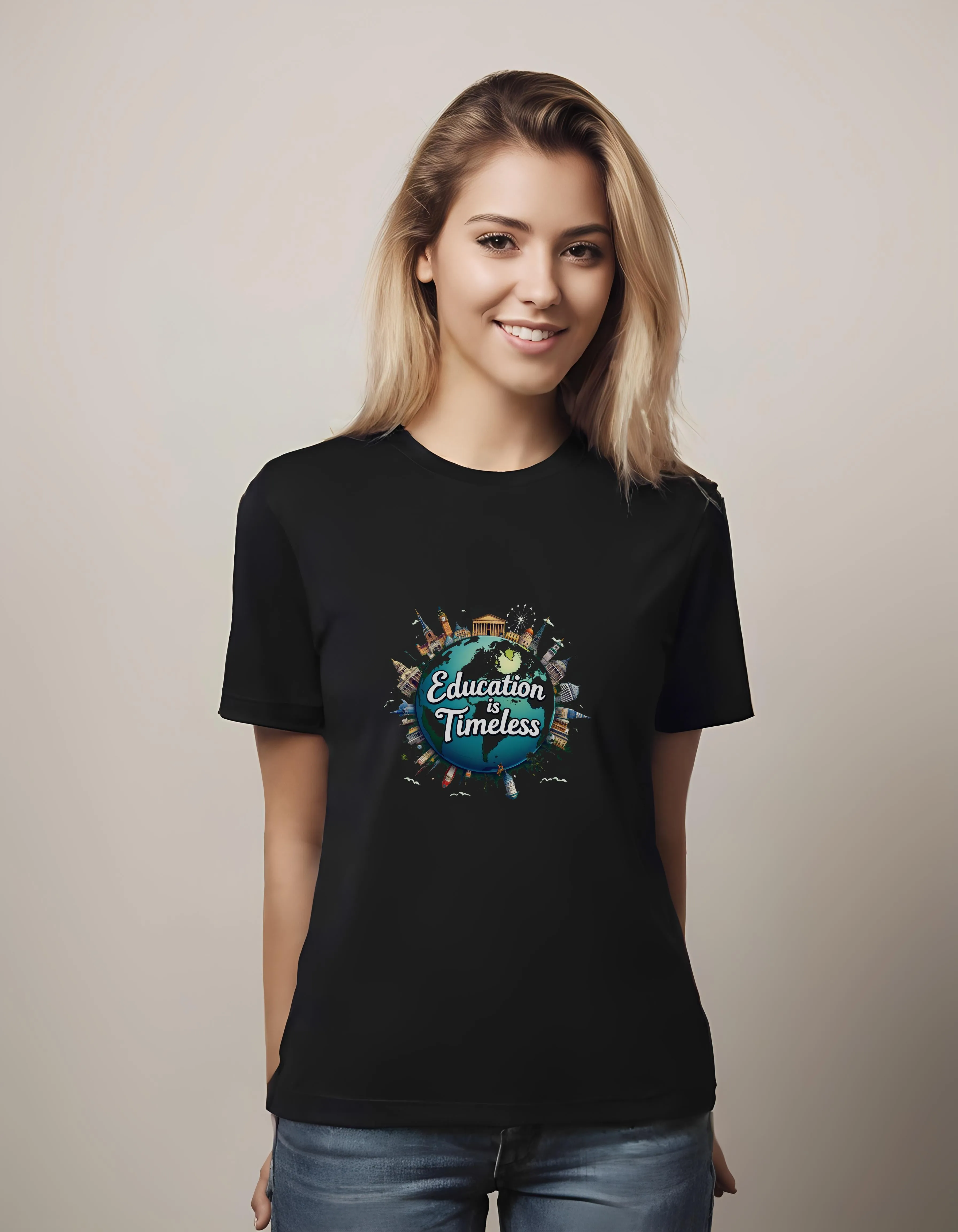 Timeless Education Globe Design | Classic T-Shirt (Unisex)