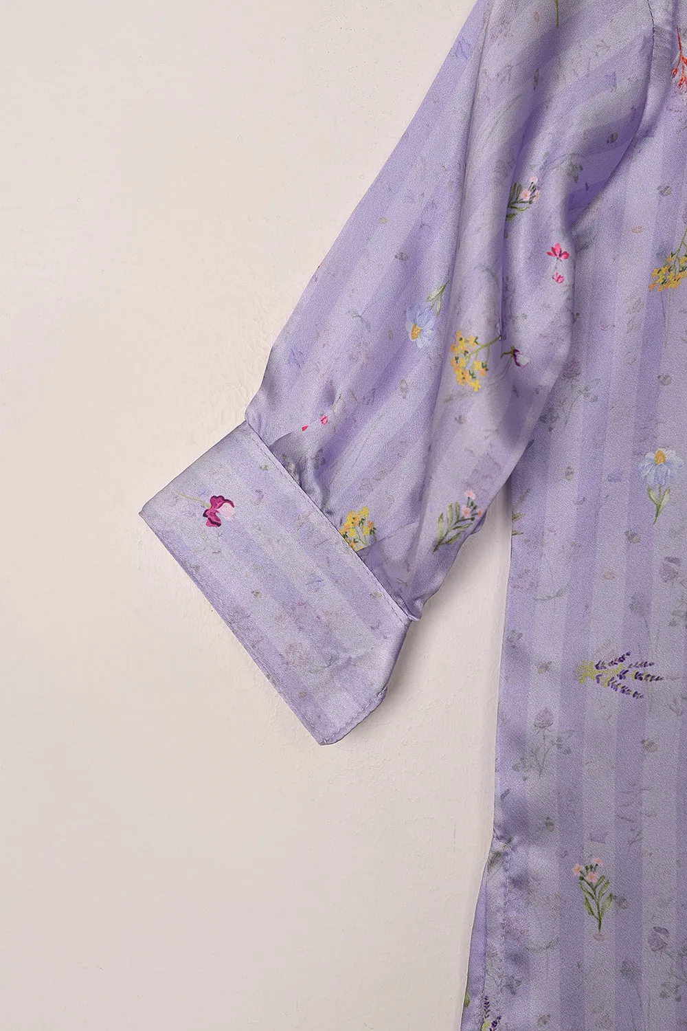 TKF-296-Light Purple - Kids 2Pc Digital Silk Co-Ord Set