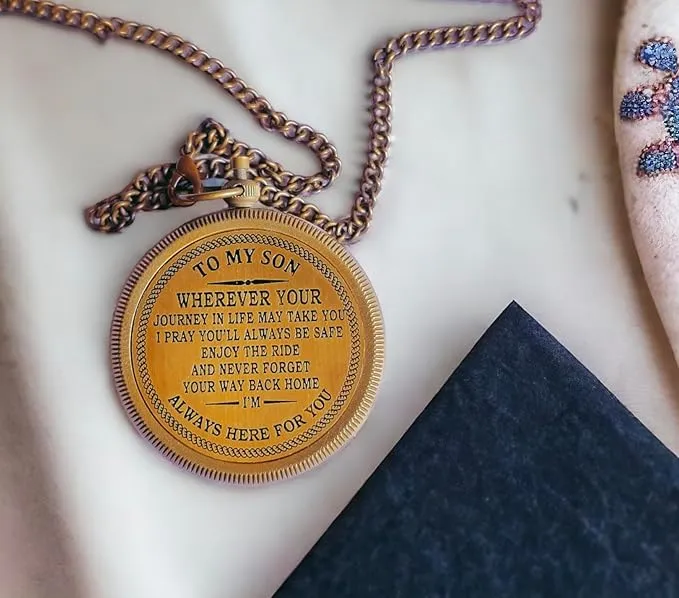 to My Son Compass with Leather Case -Mom to Son Compass – to My Son Love Mom – Mother to Son Gifts - Graduation Day Gifts for Son - Son Birthday Gifts - Confirmation Gifts for Son-Gift for Students