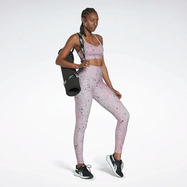 TOP REEBOK BRA LUX FITNESS SPORTS DONNA CROSSFIT SAFARI ROSA
