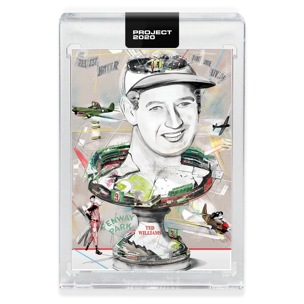 Topps PROJECT 2020 Card 158 - 1954 Ted Williams by Andrew Thiele - Print Run: 4404