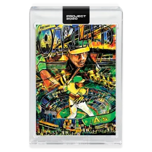 Topps PROJECT 2020 Card 185 - 1980 Rickey Henderson by Andrew Thiele - Print Run: 4046