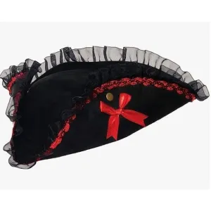 Tri Corner Lace Pirate Hat