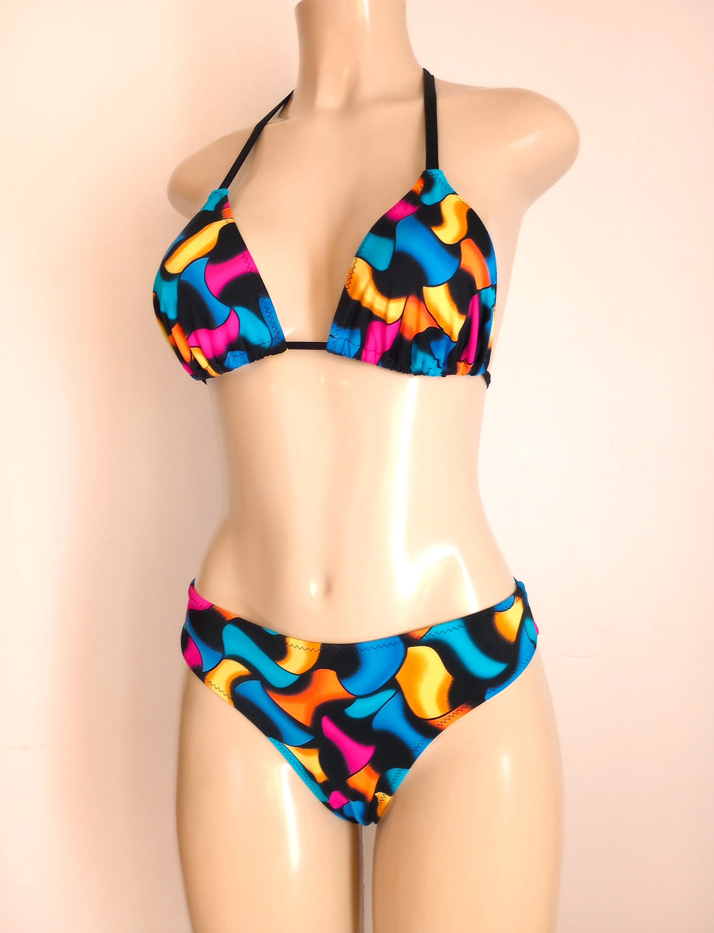Triangle Bikini Halter Top and Timeless Bikini Bottom