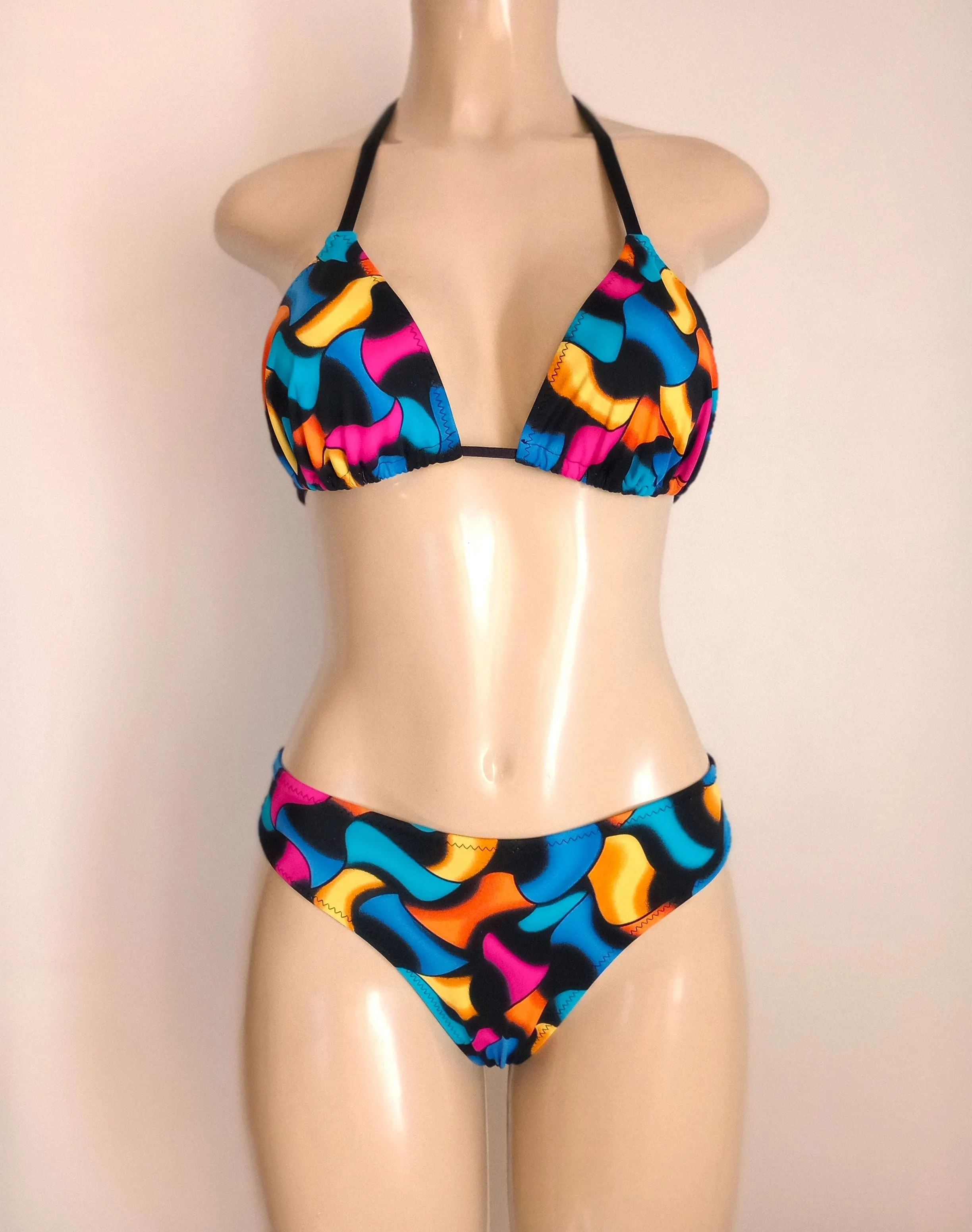 Triangle Bikini Halter Top and Timeless Bikini Bottom