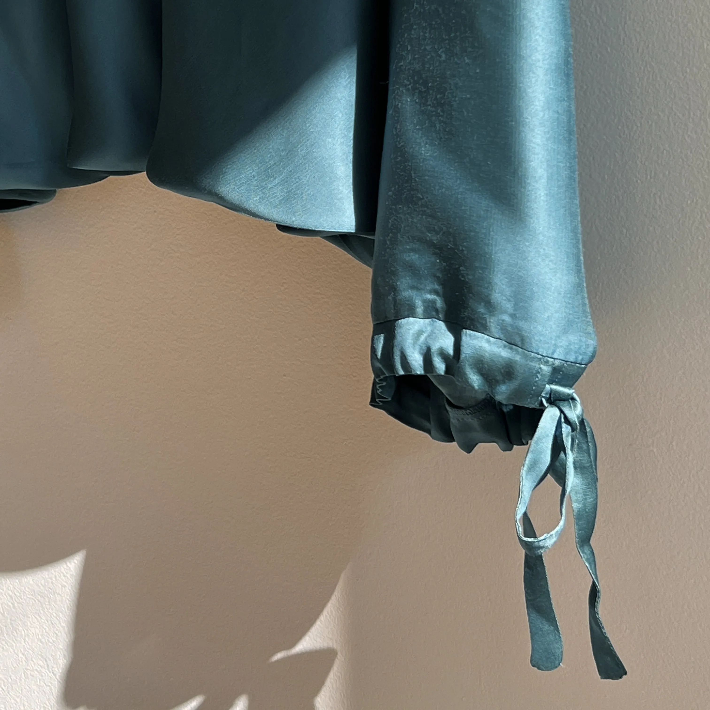 Truvian 212 Fancy Pants – Botanical Silk Harem Pants in Aquamarine