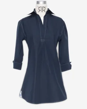 Tunic - Navy with White Stitch