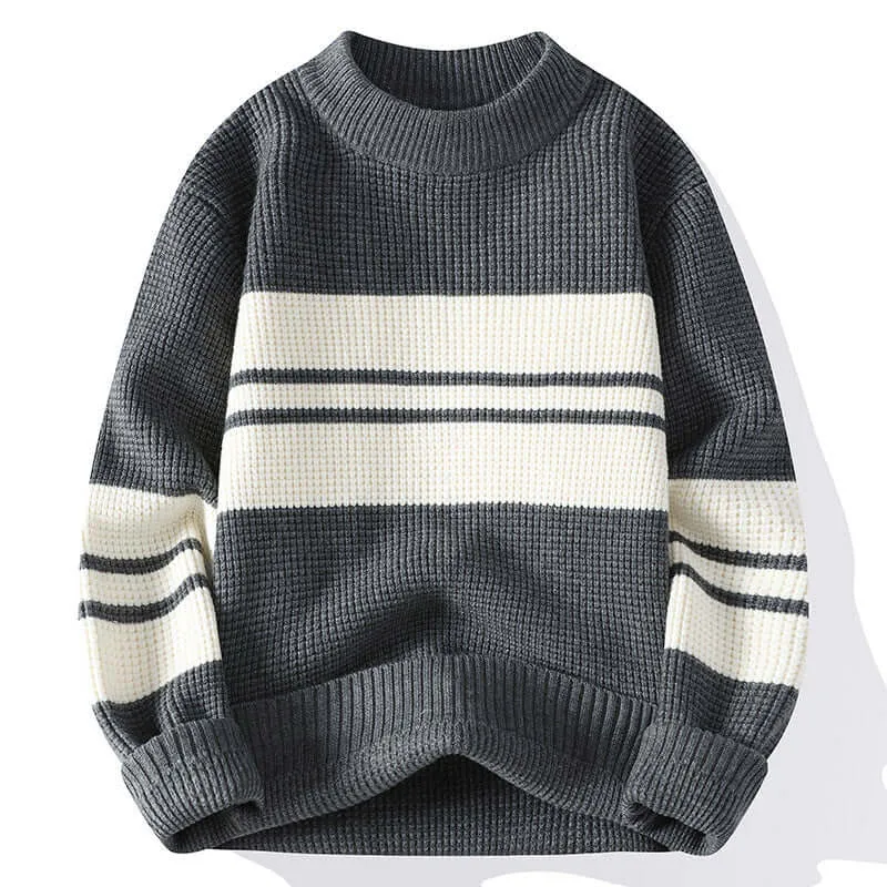 Unisex Striped Knit Sweater | Winter Casual