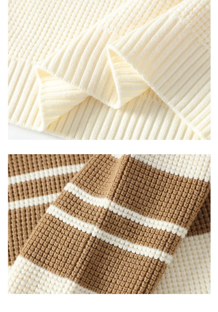 Unisex Striped Knit Sweater | Winter Casual