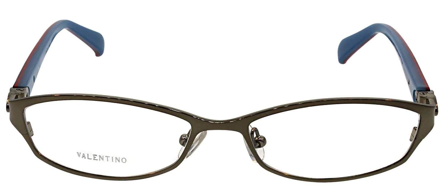 Valentino VL 5591 NJS Rectangle Metal Silver Eyeglasses with Demo Lens