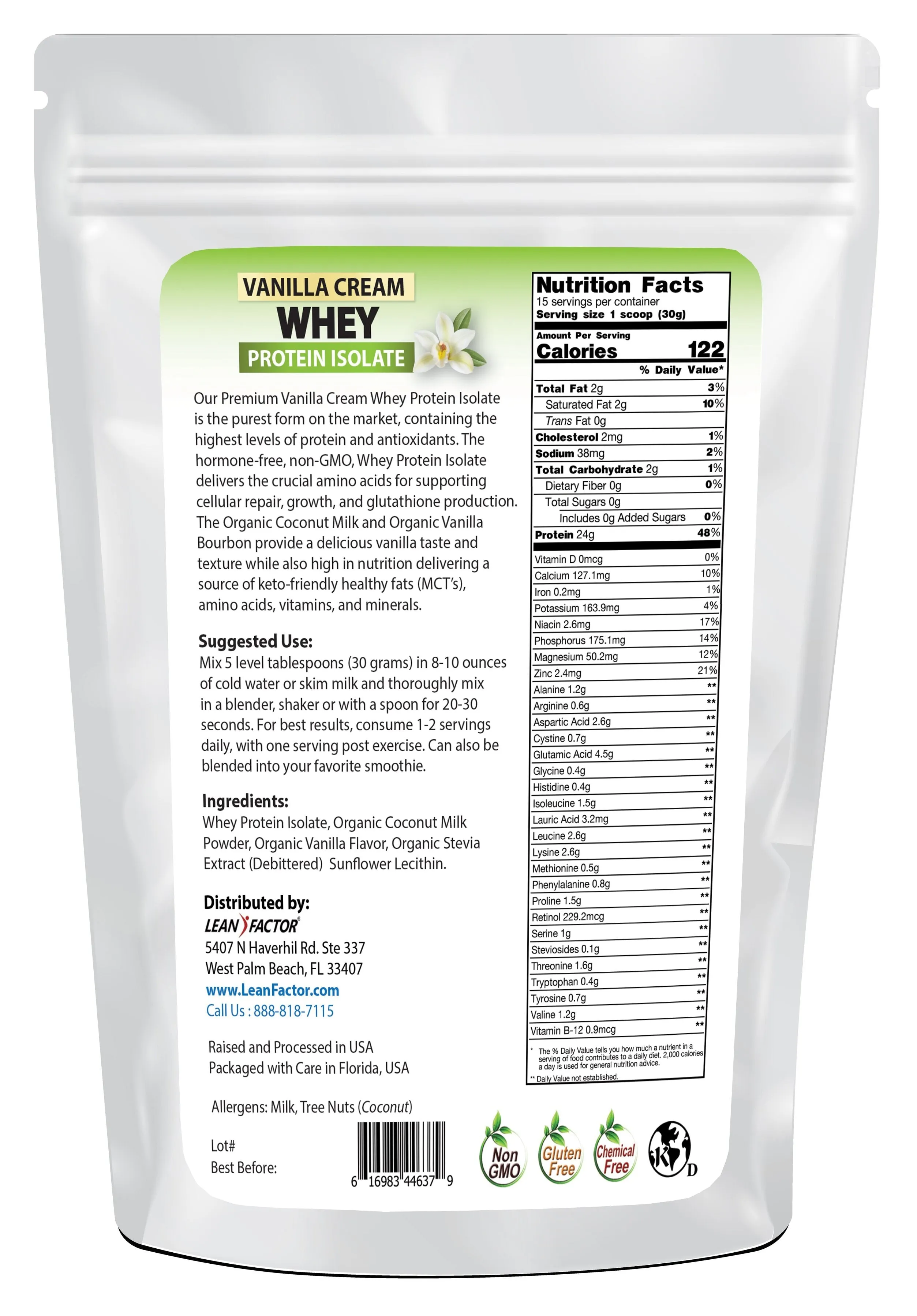 Vanilla Cream Whey Protein Isolate