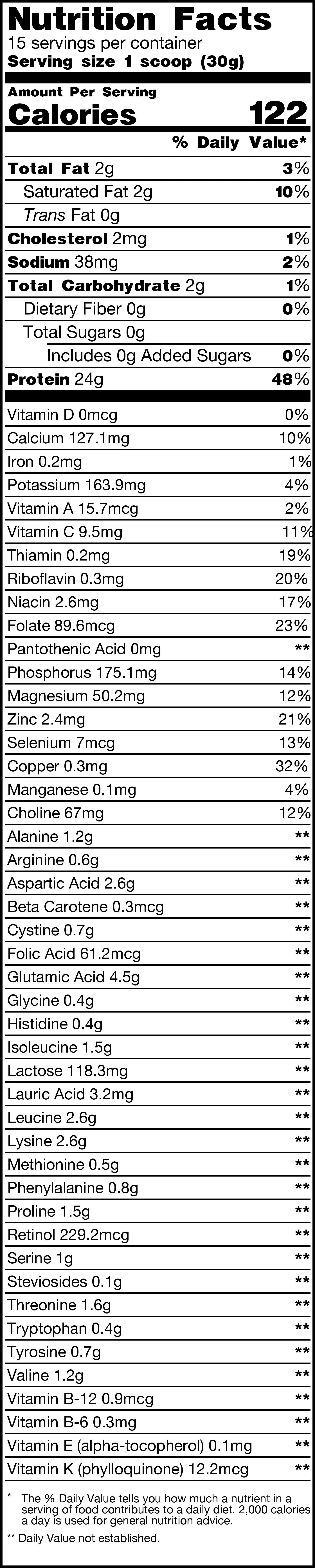 Vanilla Cream Whey Protein Isolate