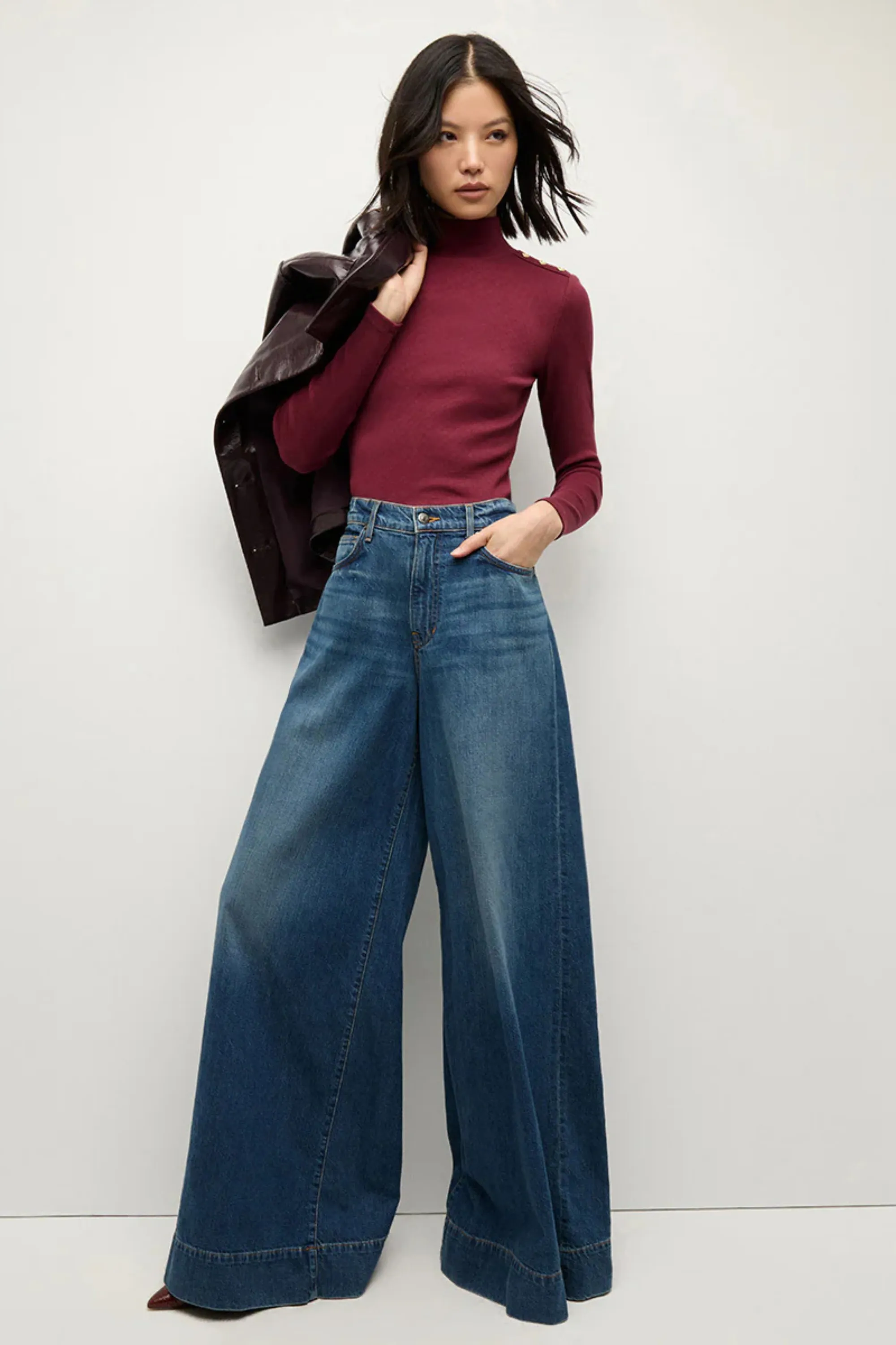 Veronica Beard Nate Top w/ Buttons