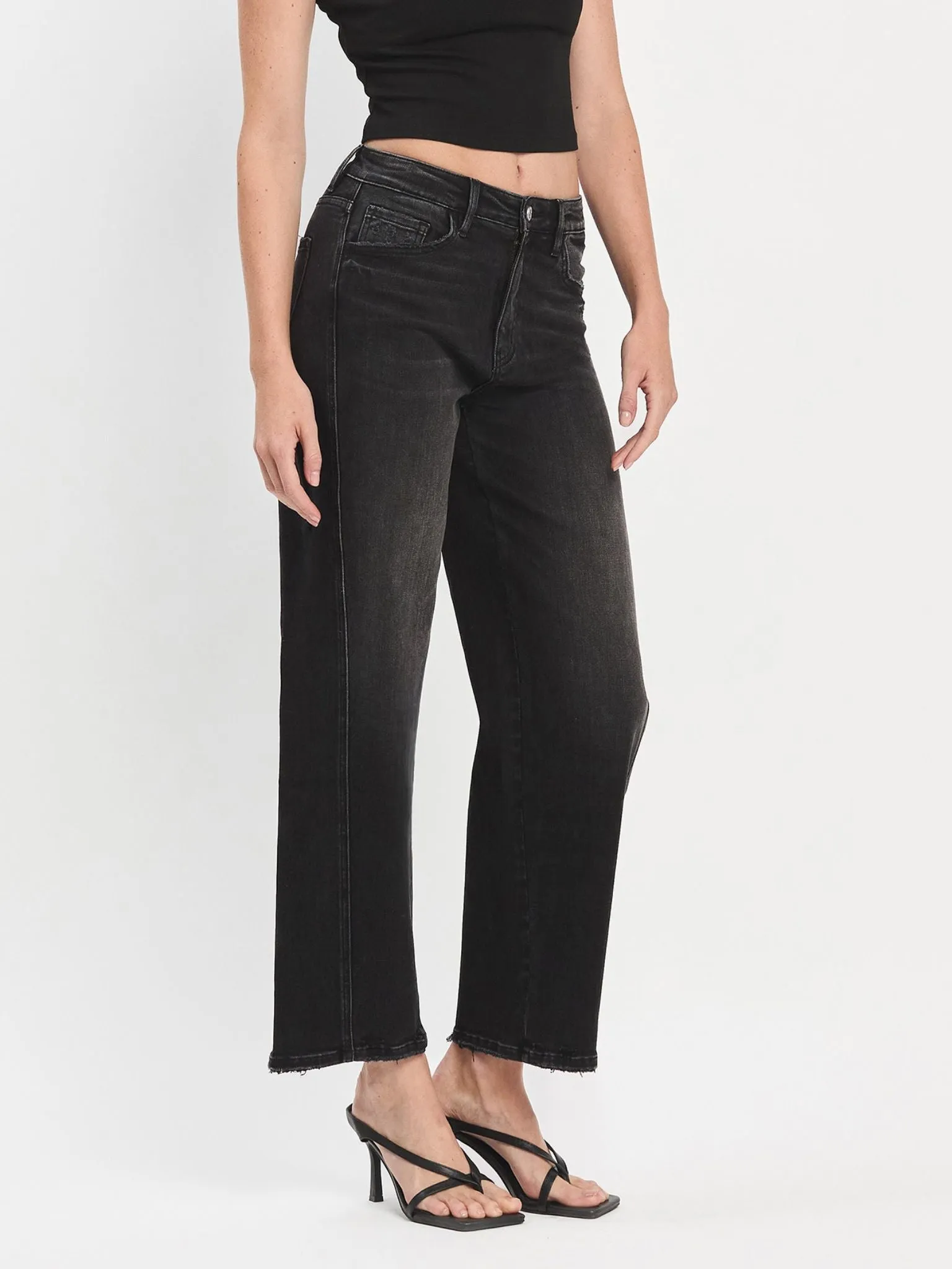 VERVET Instant Super High Rise Barrel Jeans