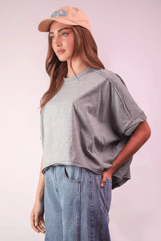 VERY J Round Neck Short Sleeve T-Shirt