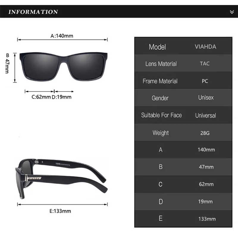 VIAHDA sports sunglasses cross-border square outdoor colorful sunglasses VZ6008