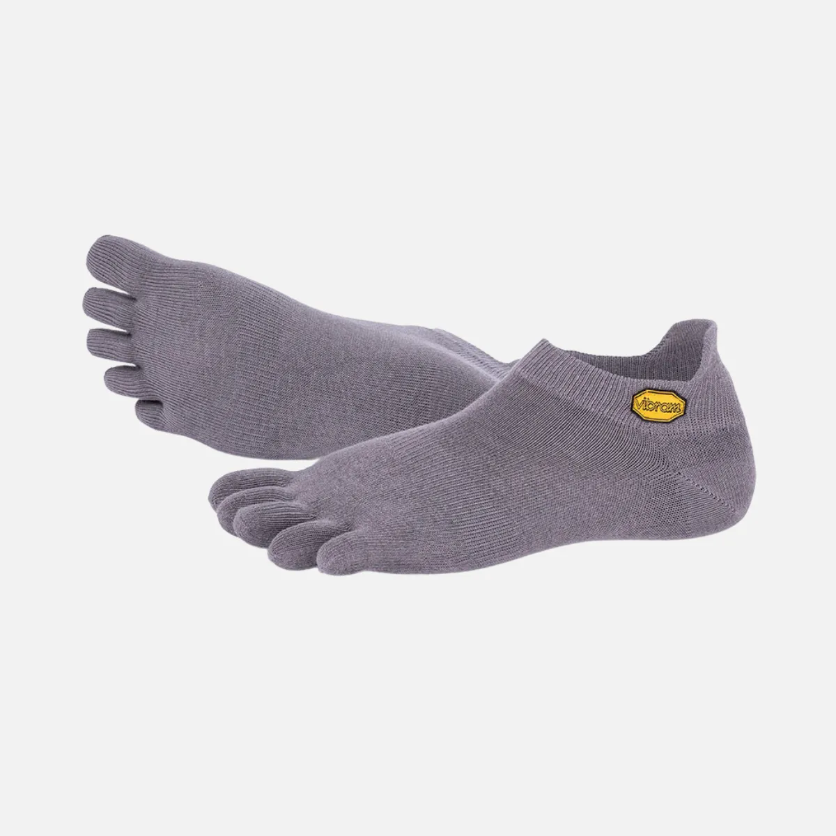 Vibram 5Toe Sock No Show (Pack of 2)(Dark Grey & Red-black)