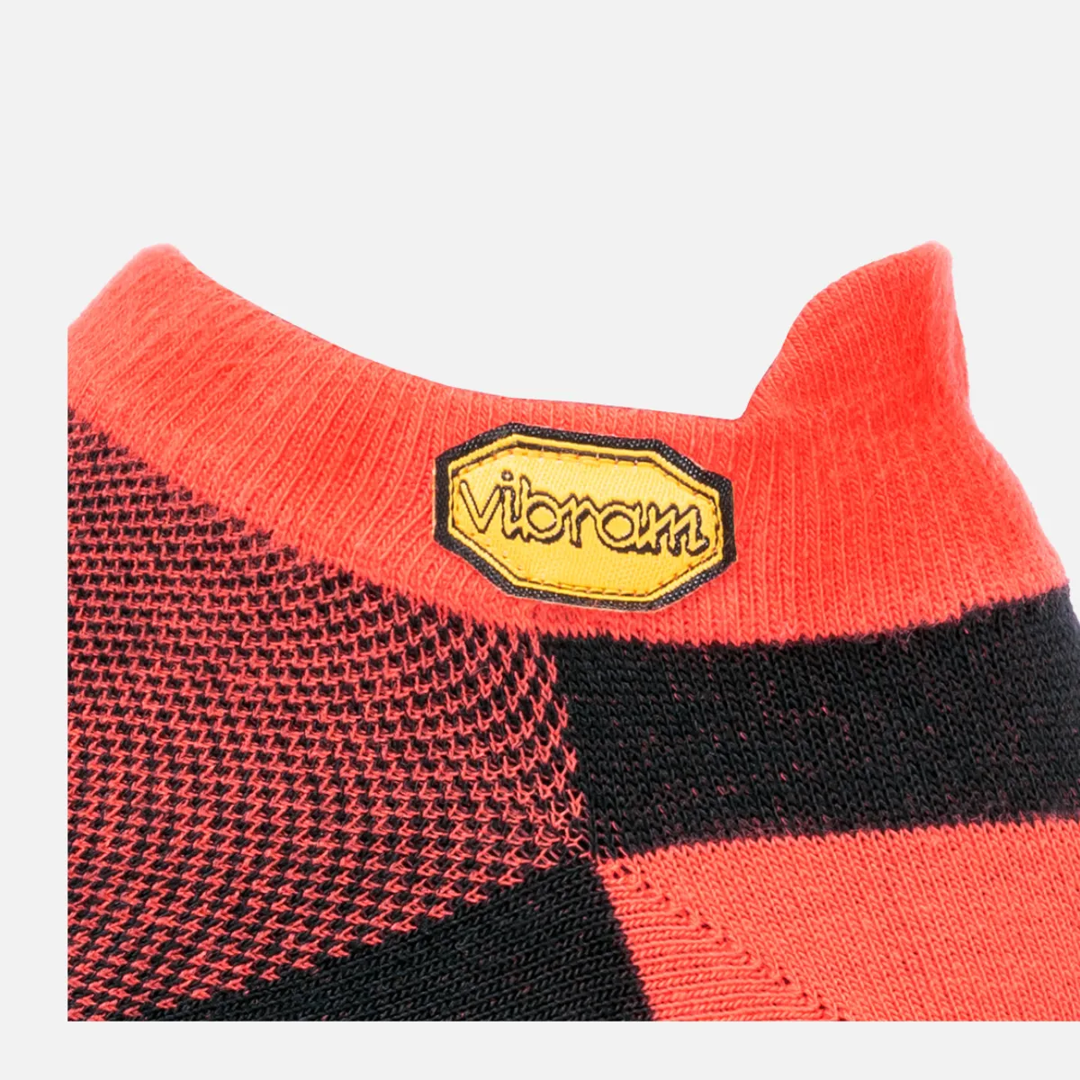 Vibram 5Toe Sock No Show (Pack of 2)(Dark Grey & Red-black)