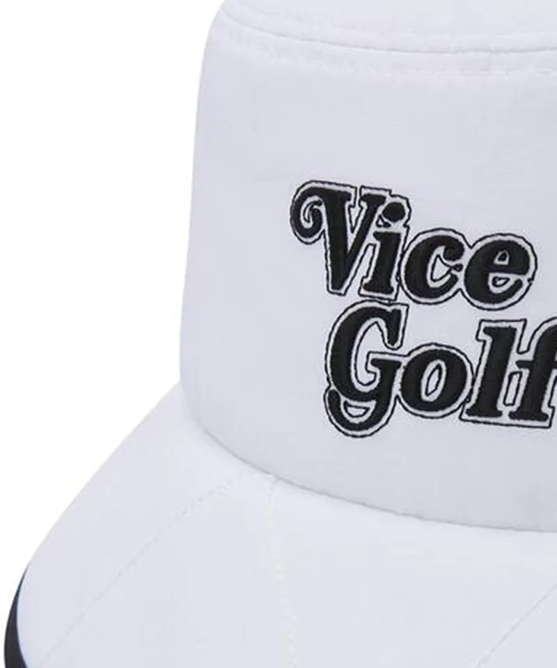 Vice Golf Atelier Typo Logo Bucket Hat - White