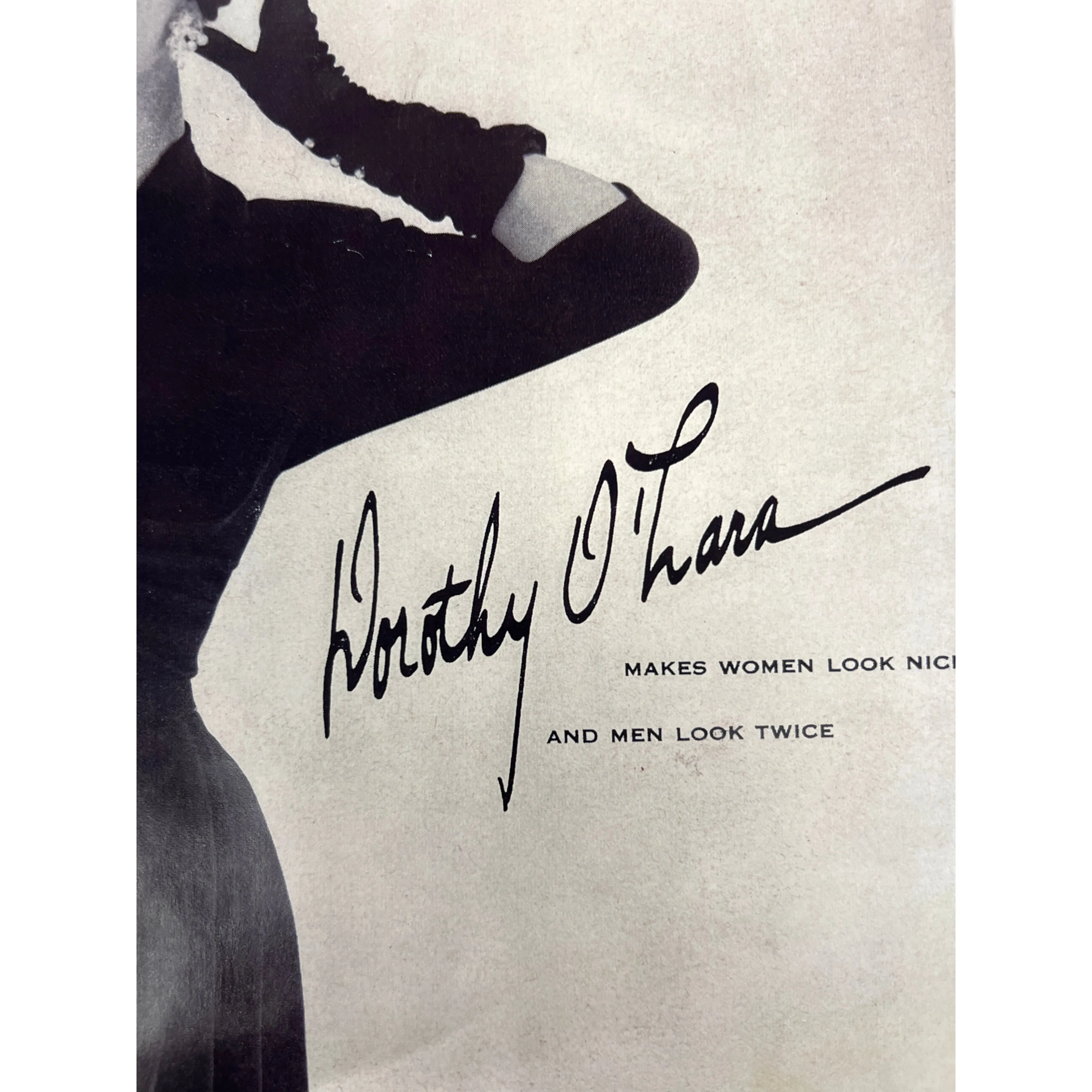 Vintage Dorothy O'Hara  Framable Fashion Ad 15"x11" 1940s (photocopy)