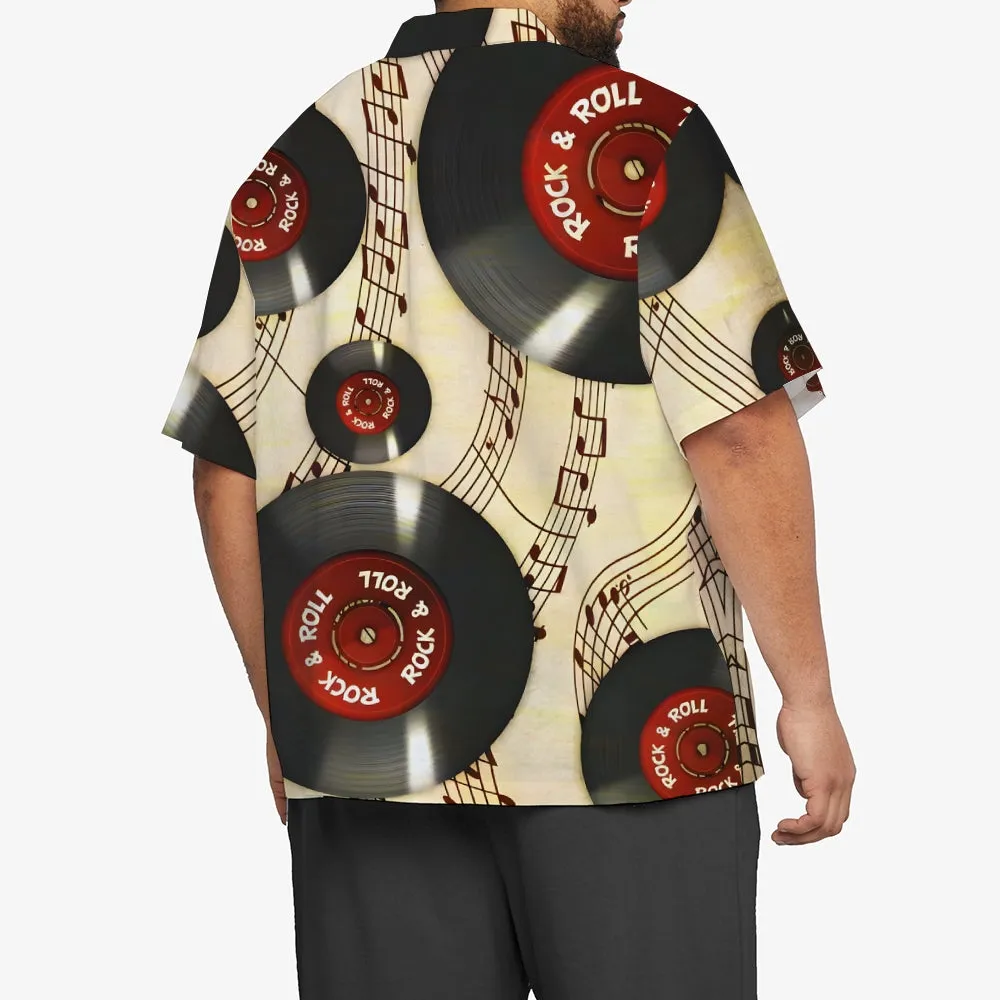 Vinyl Record Score Casual Short Sleeve Shirt 2311000251