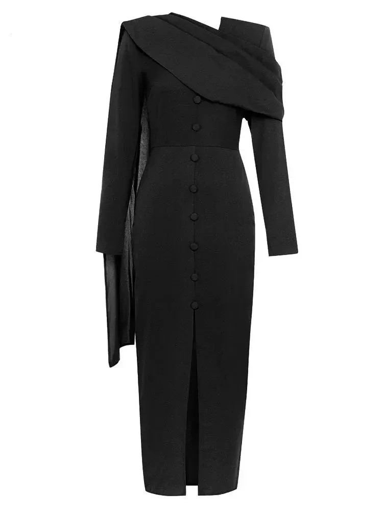 Violetta Single Breasted High Waist Dress
