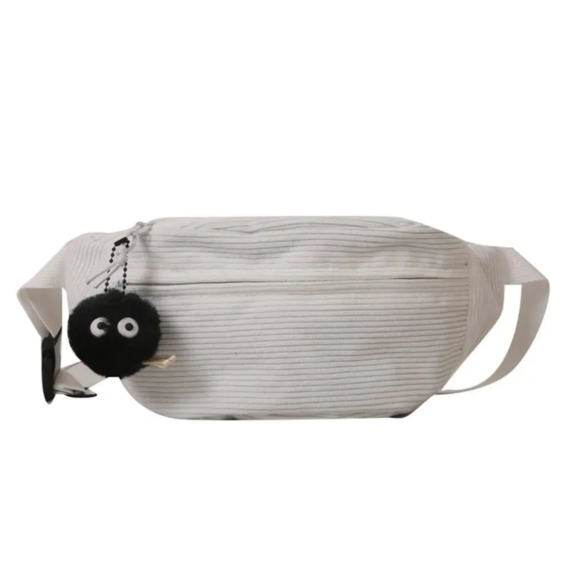 Waist Pack Chest Bag Corduroy Fanny Pack Sports Bag Versatile Travel Belt Bag
