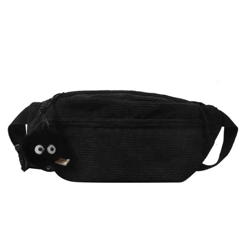Waist Pack Chest Bag Corduroy Fanny Pack Sports Bag Versatile Travel Belt Bag