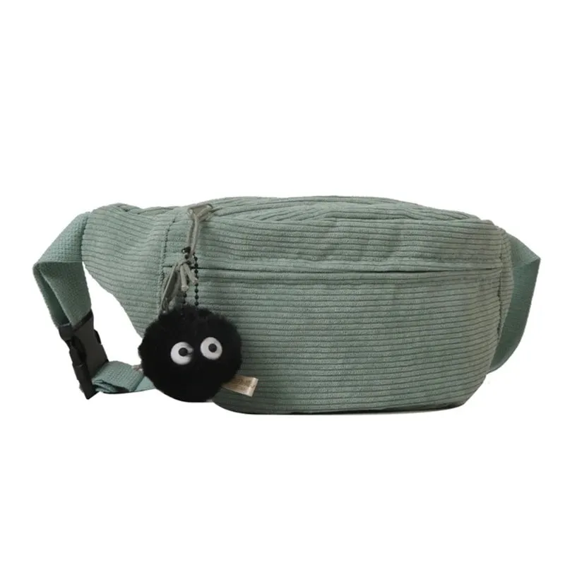 Waist Pack Chest Bag Corduroy Fanny Pack Sports Bag Versatile Travel Belt Bag