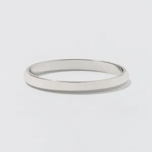 White Gold Classic Wedding Band - Polished 2mm