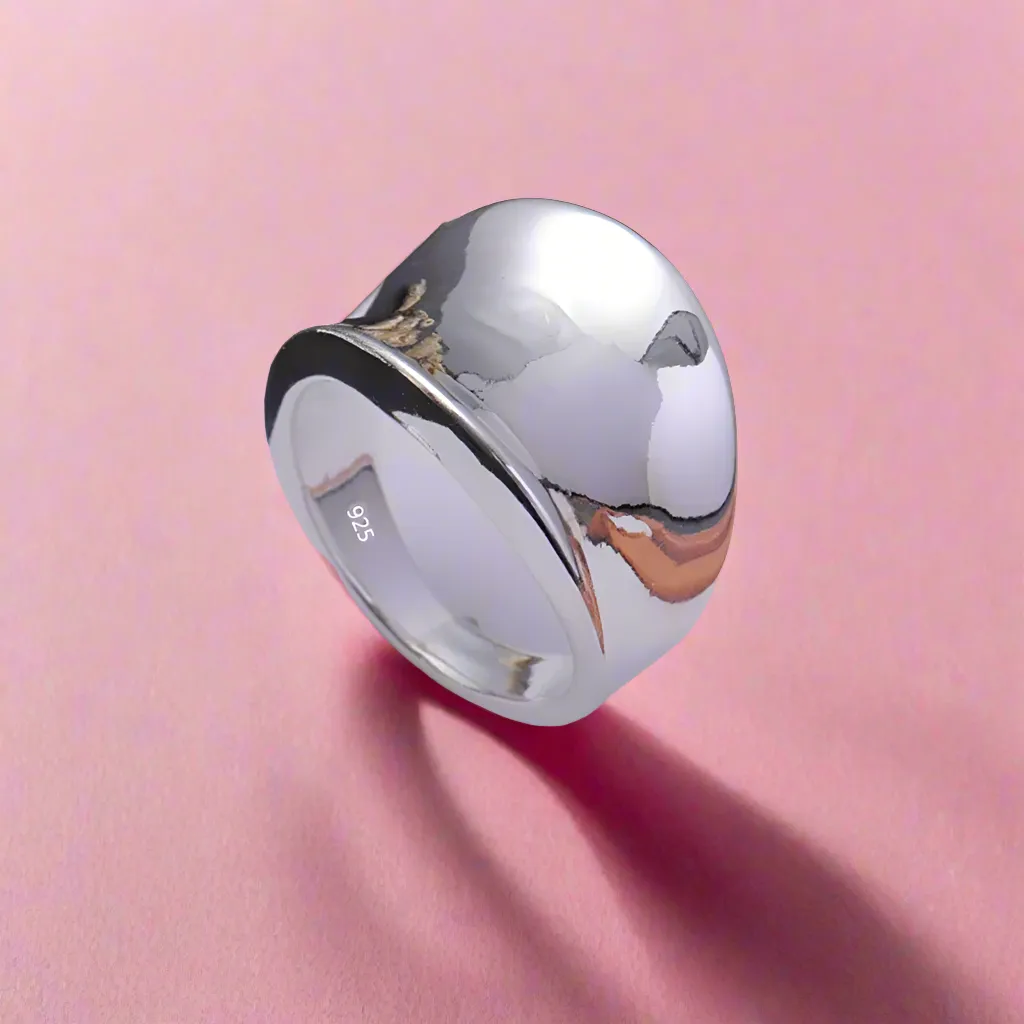 Wide Wave Ring