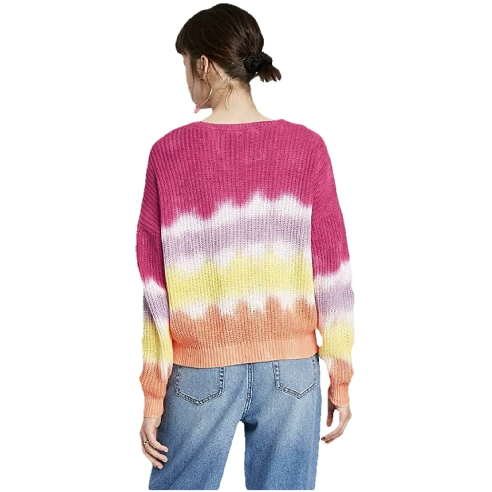 Wild Fable Women's Crewneck Oversized Tie Dye Pullover Sweater