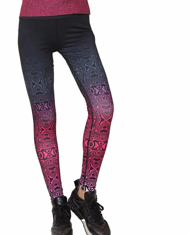 Women Push-up Sporting Leggings Print Fashion Patchwork Elastic Skinny Fitness Leggings Sporting Clothing For Women