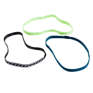 Women's Fitness Cardio Training Elastic Headband Tri-Pack - Green/Blue/Black