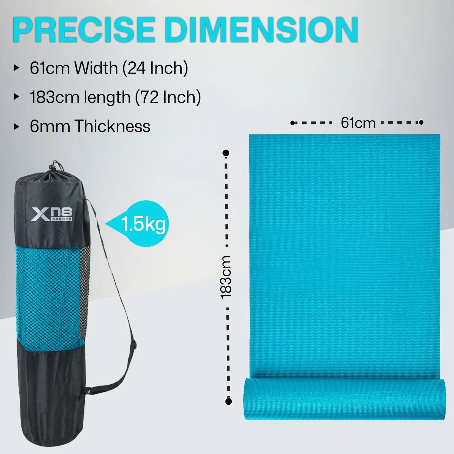 Xn8 PVC Yoga Mat 6mm