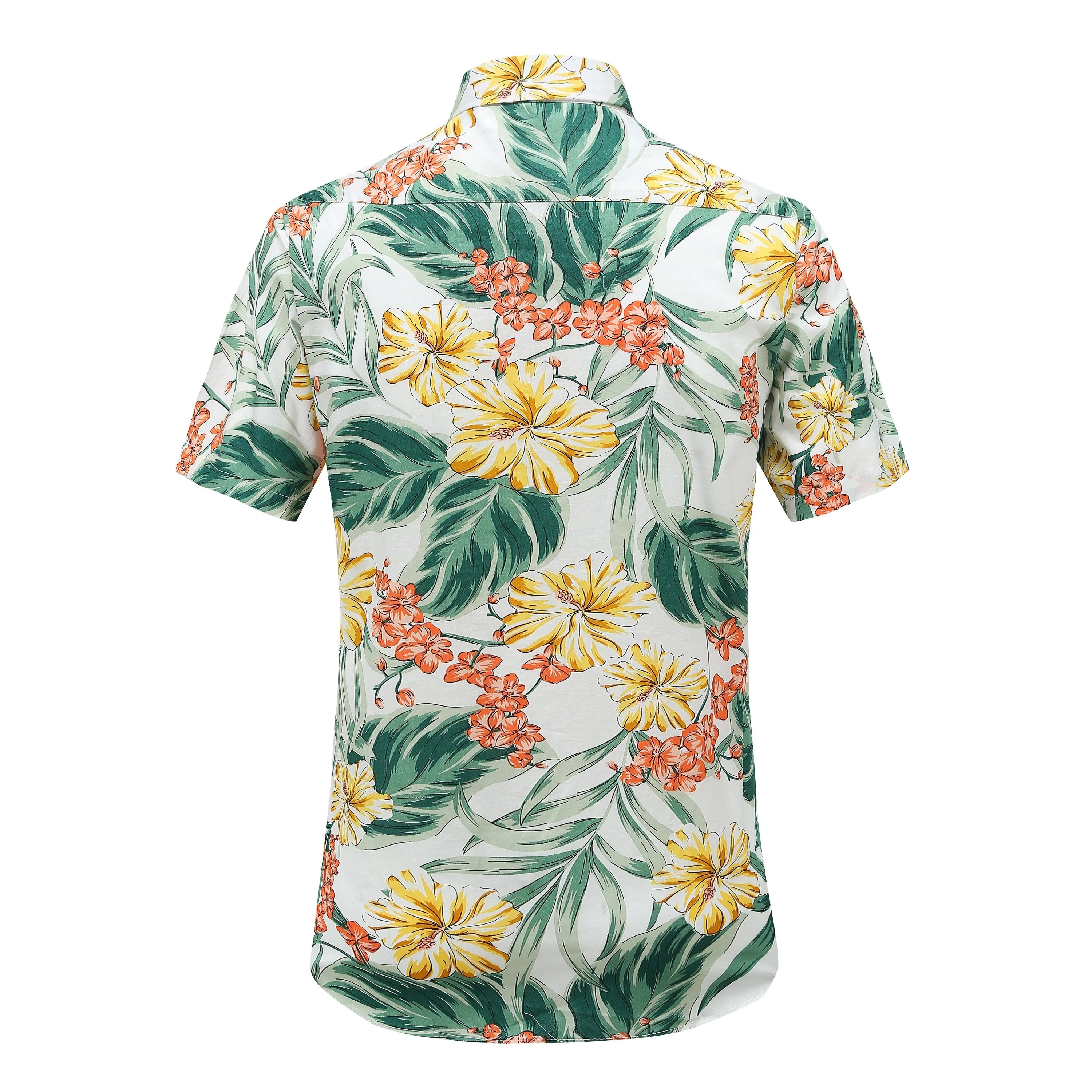 Yellow Floral Hawaiian Shirt