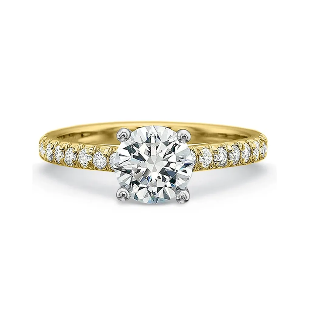 Yellow Gold Petite Diamond Engagement Ring