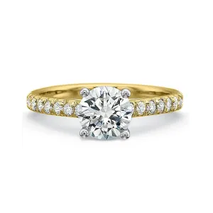 Yellow Gold Petite Diamond Engagement Ring