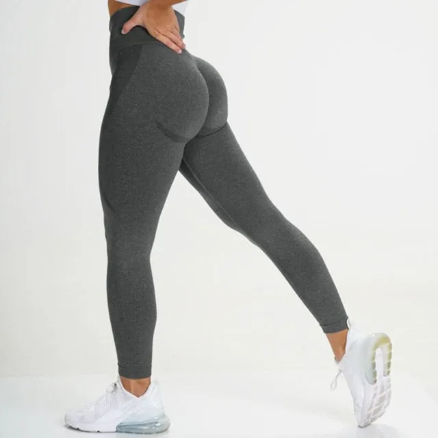 Yoga Leggings Women Yoga Pants Push Up High Waist Seamless Fitness Running Jogging Sports Trouser Running Gym Pant Girls Leggins