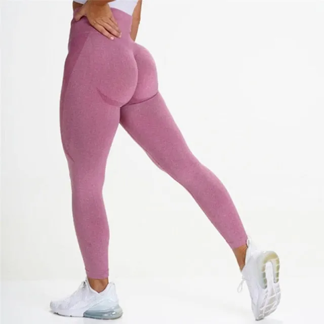 Yoga Leggings Women Yoga Pants Push Up High Waist Seamless Fitness Running Jogging Sports Trouser Running Gym Pant Girls Leggins