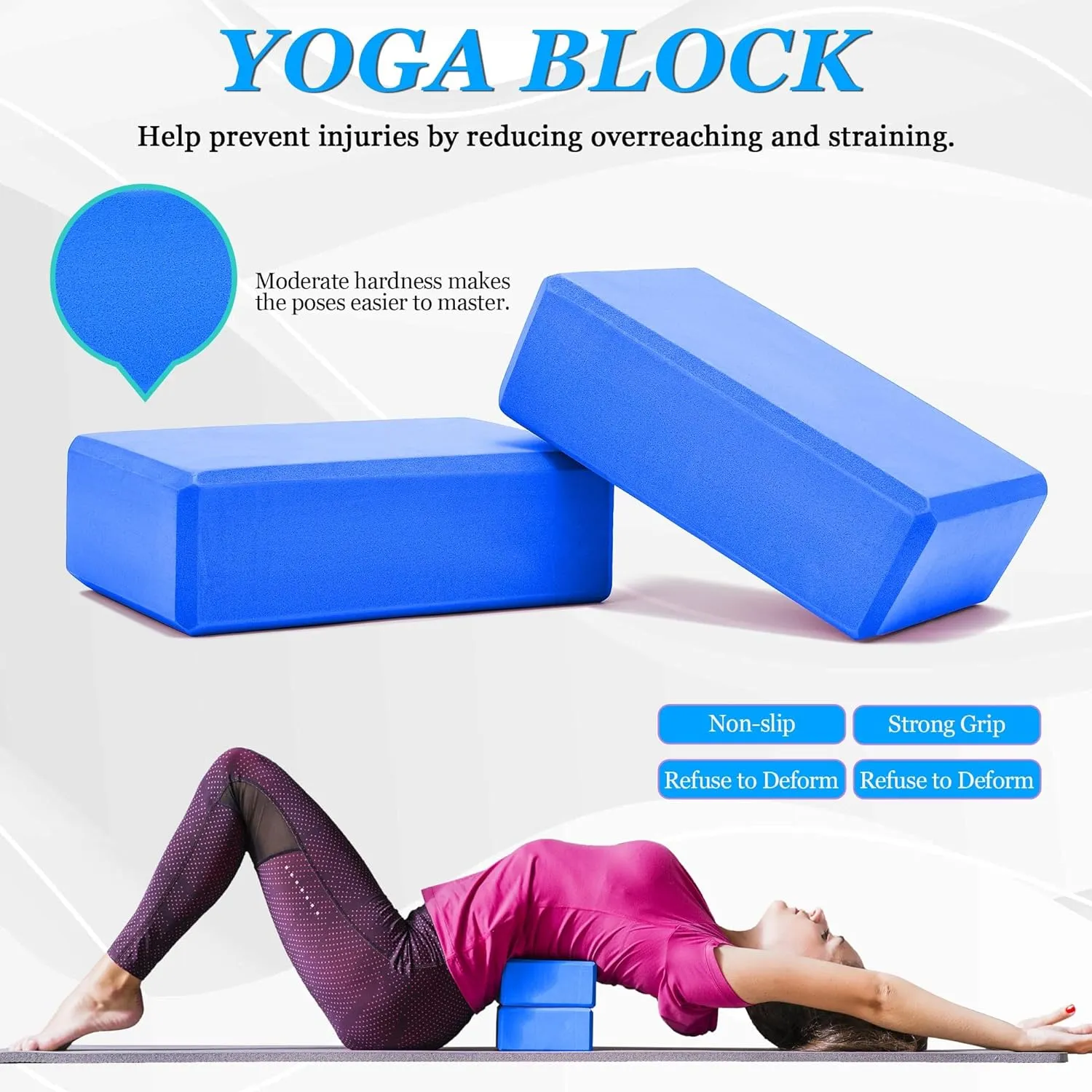 Yoga Wheel 12 in 1 Set with Back Cracker Roller for Pain Relief & Deep Tissue
