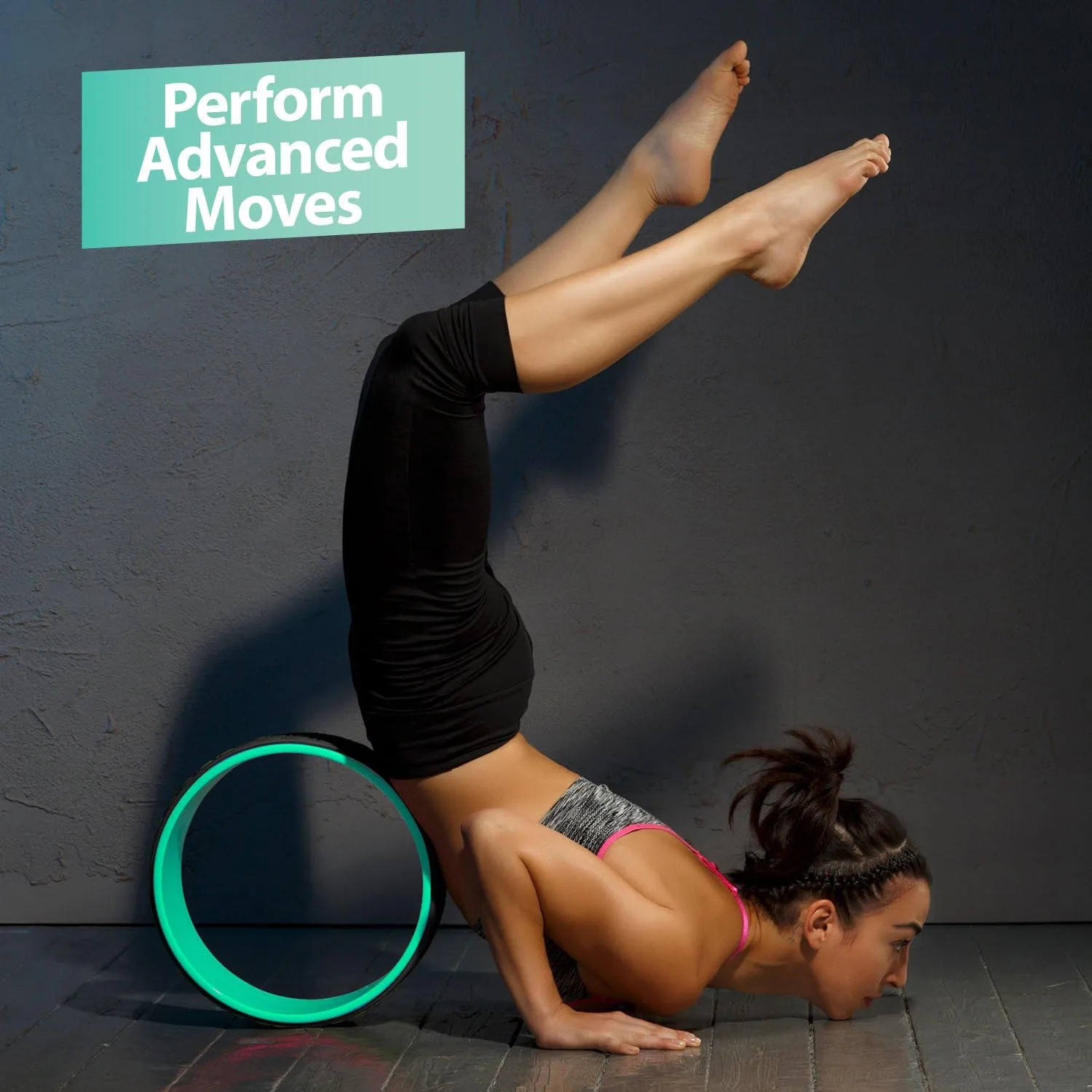 Yoga Wheel - 12-Inch Roller Designed for Stretching & Flexibility