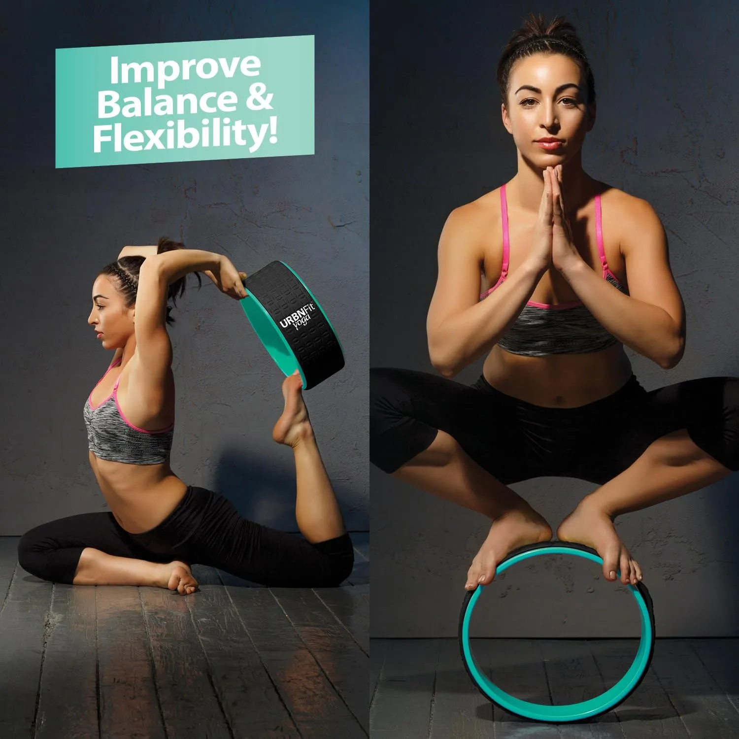 Yoga Wheel - 12-Inch Roller Designed for Stretching & Flexibility