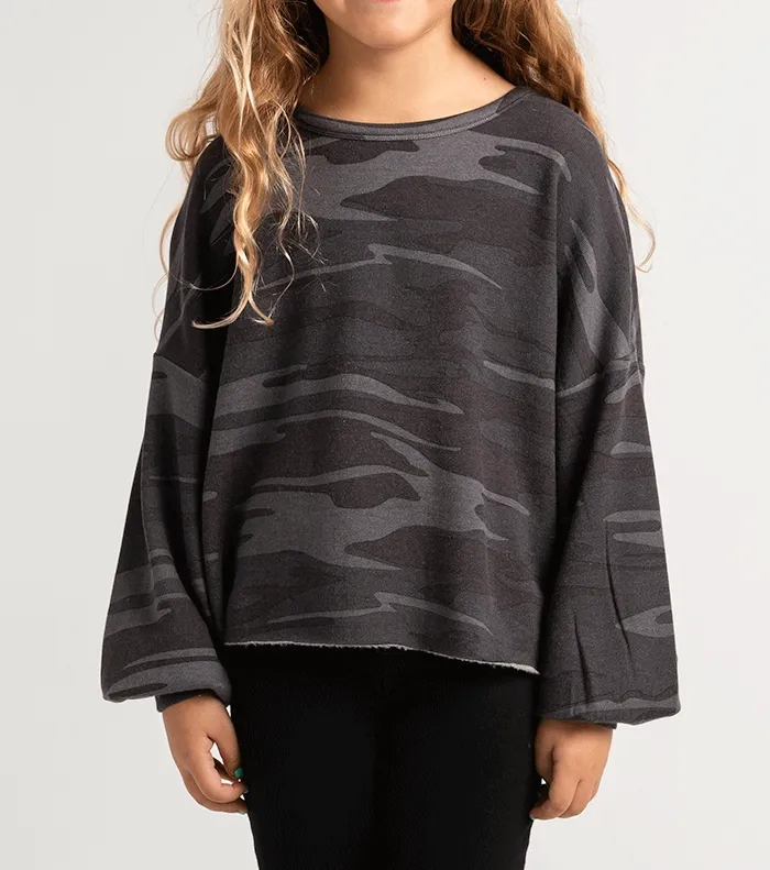 Z Supply Girls Mayori Camo Pullover